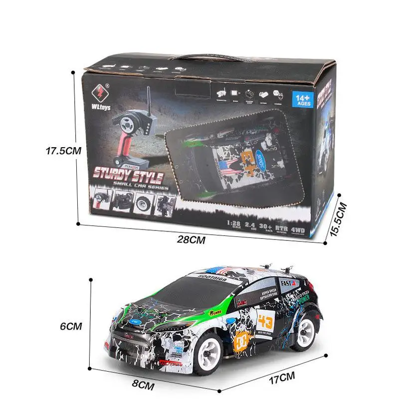 LeadingStar Wltoys K989 1/28 2,4G 4WD матовый RC пульт дистанционного управления ралли автомобиль RTR с передатчиком