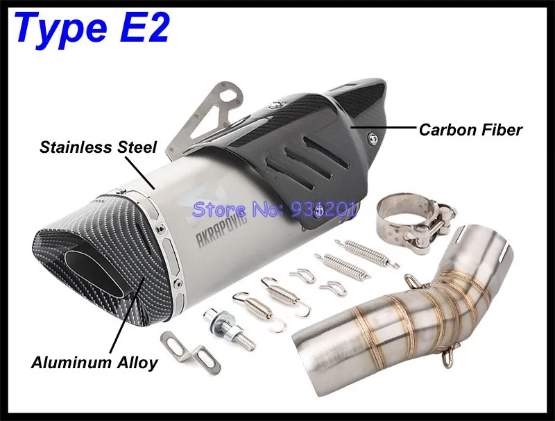 Выхлопная труба мотоцикла для Kawasaki Z900 2017 2018 2019 A2 средняя с Akrapovic глушитель