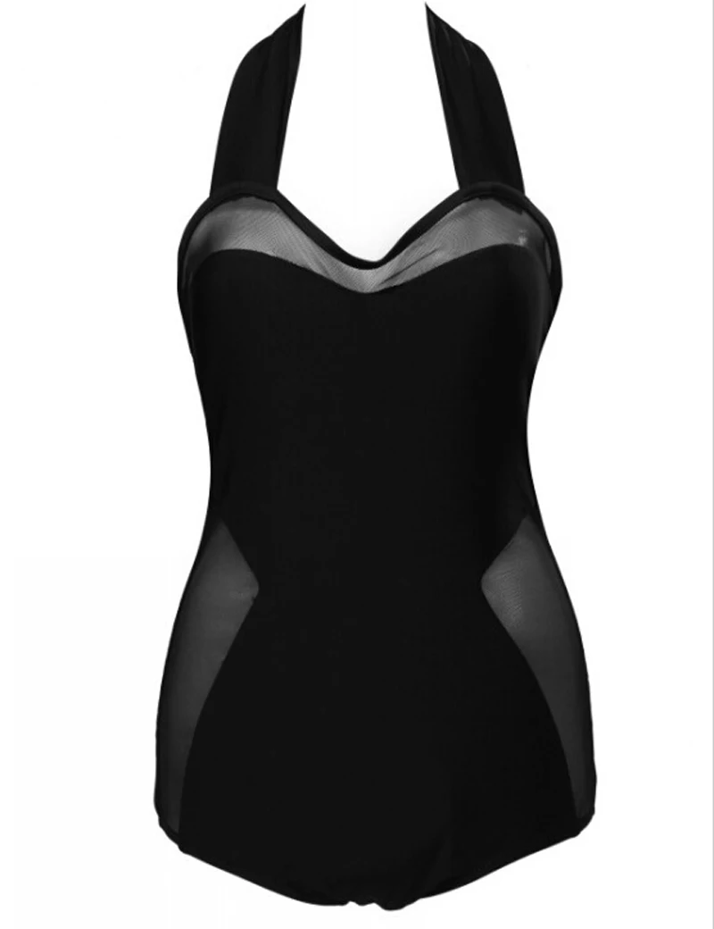 Женский слитный купальник с чашками пуш-ап и завышенной талией | Спорт