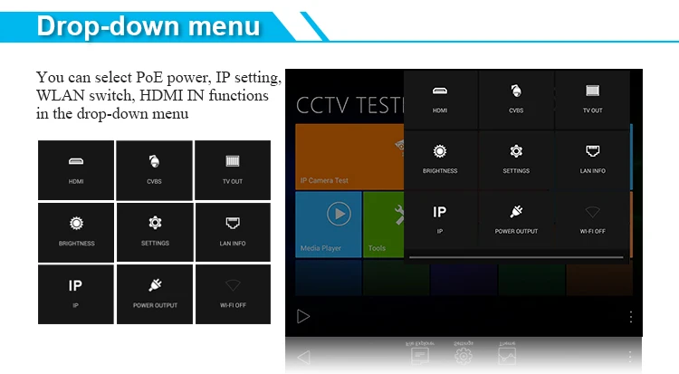 8 дюймов H.265 4 к HD IP CCTV тестер монитор CVBS AHD CVI TVI SDI камера 8MP мультиметр Оптическое волокно VFL TDR wifi ONVIF HDMI POE