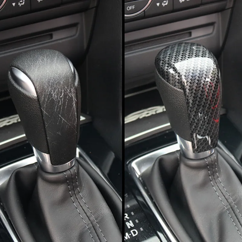 Углеродное волокно черно-матовое серебро ABS шестерни накладка наклейки для Mazda CX3