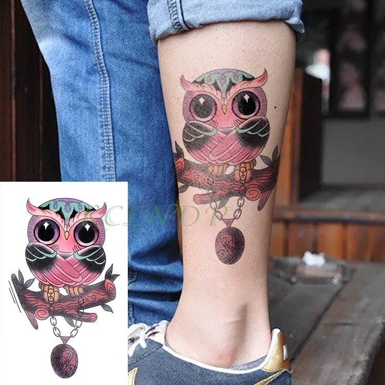 

Waterproof Temporary Tattoo Sticker Cute Owl Animal Fake Tatto Flash Tatoo Hand Arm Foot Shoulder Tato for Kids Girl Women Men