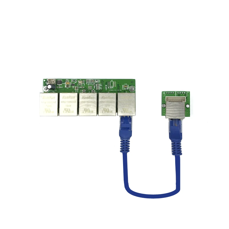 Неуправляемый 5 портовый 10/100M промышленный модуль коммутатора Ethernet PCBA плата OEM