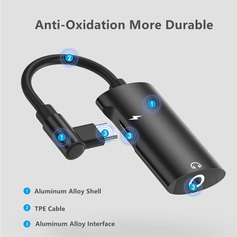 Usb type-C с двумя головками до 3,5 мм разъем для наушников типа C со штекером и разъемом для наушников type-C вспомогательный кабель адаптер для samsung для huawei конверсионная линия