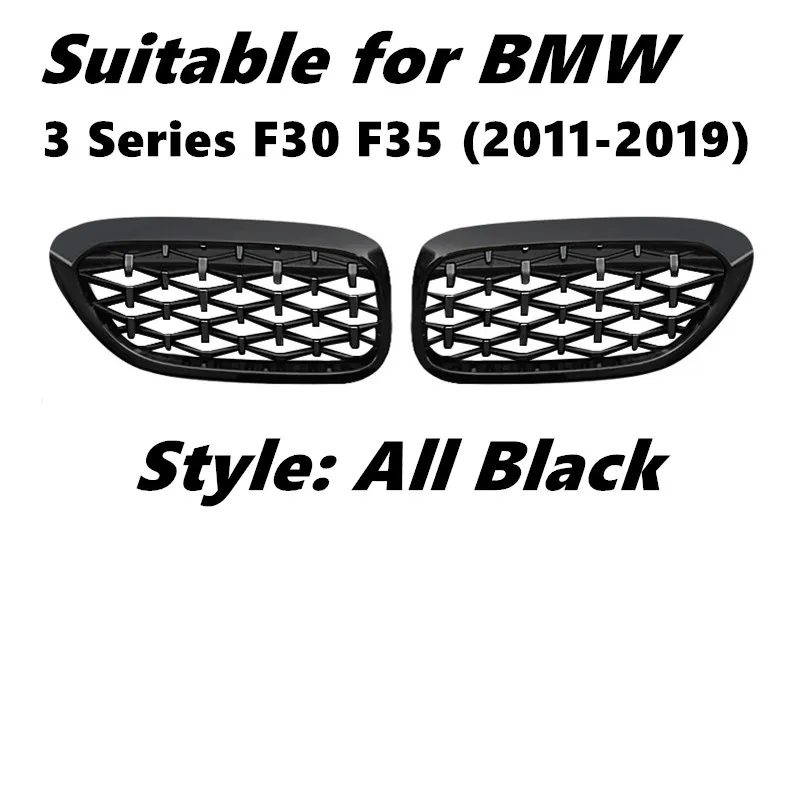 Пара Передняя решетка для BMW Новые 3 серии F30 F35 2011 2019 алмаза Метеор Стиль переднего