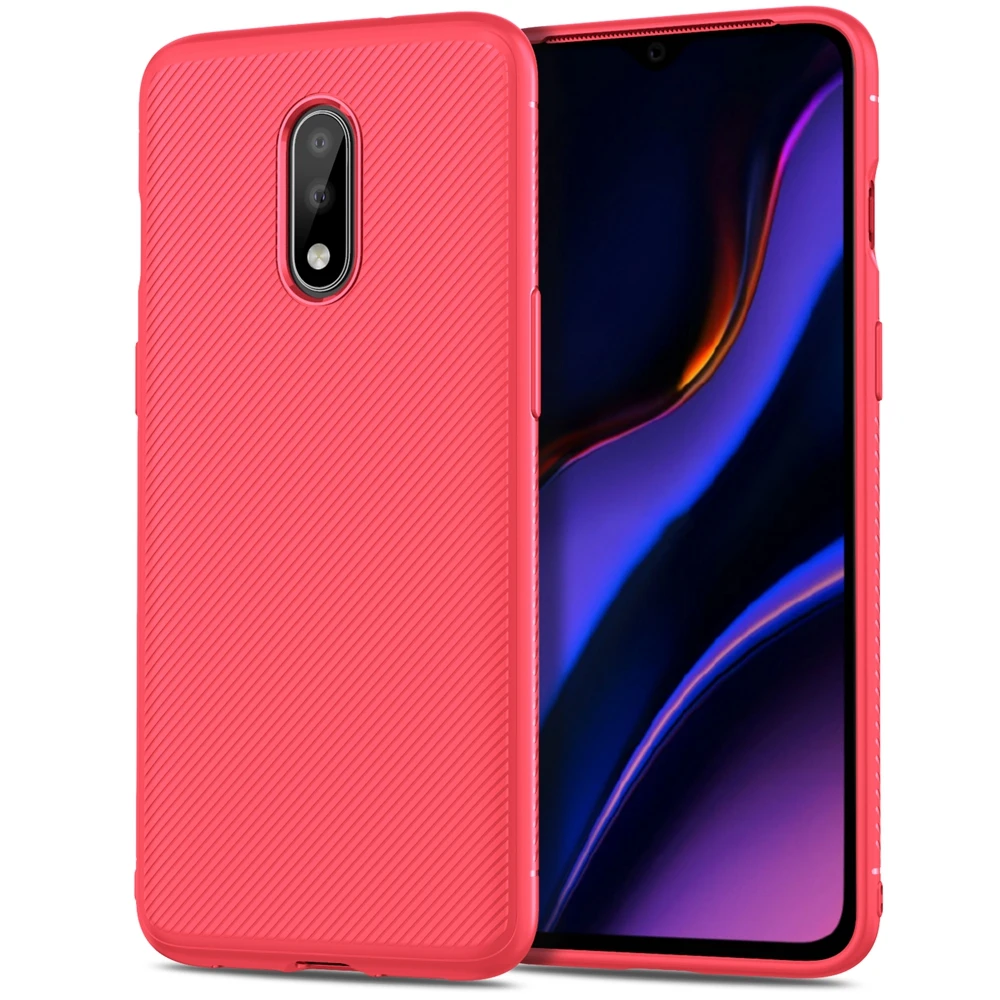 Чехол One Plus 7, роскошный силиконовый чехол для телефона etui One Plus 7 Pro, стильная задняя крышка из углеродного волокна, мягкий ТПУ чехол для телефона