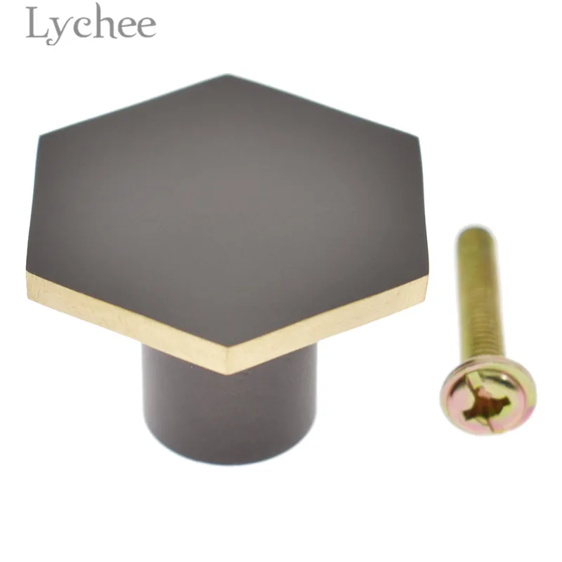 Lychee винтажный медный шестигранник с выдвижным ящиком креативная ручка для шкафа