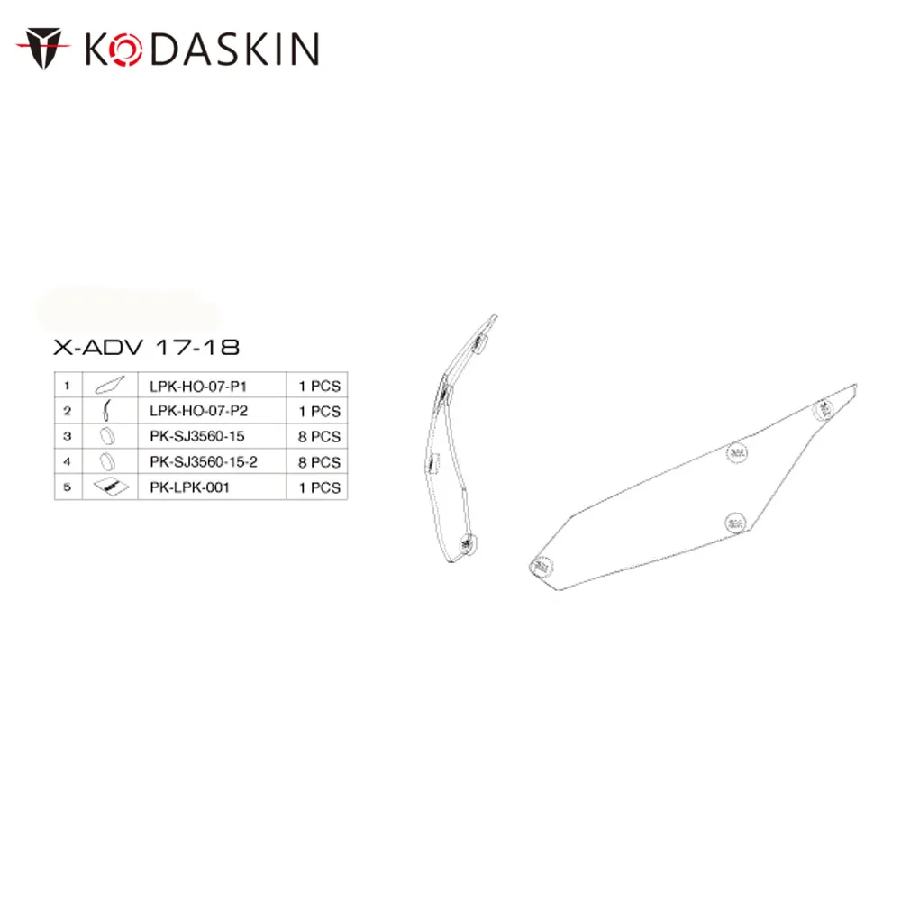 KODASKIN Аксессуары для мотоциклов АБС фара фар Экран Защитная крышка фар гвардии, пригодный для Honda X-ADV 750