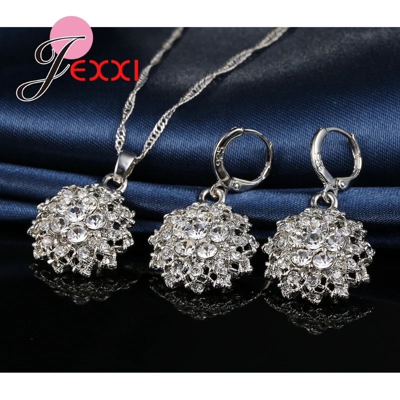 Комплект из колье и серёг серебра 925 пробы|set for women|set weddingset women |