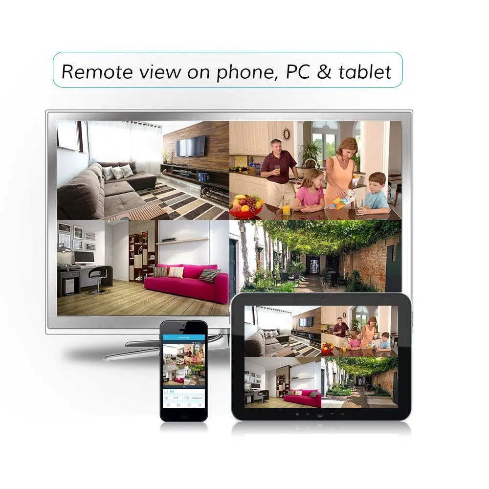 Woaser plug and play 4.0mp H.265 4ch Беспроводной NVR комплект P2P HD Открытый ИК 36leds Ночное Видение