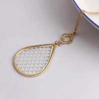 teardrop filigree dangle drops long chain teardrop pendant necklaces for women cut out hollow teardrop women pendant drops