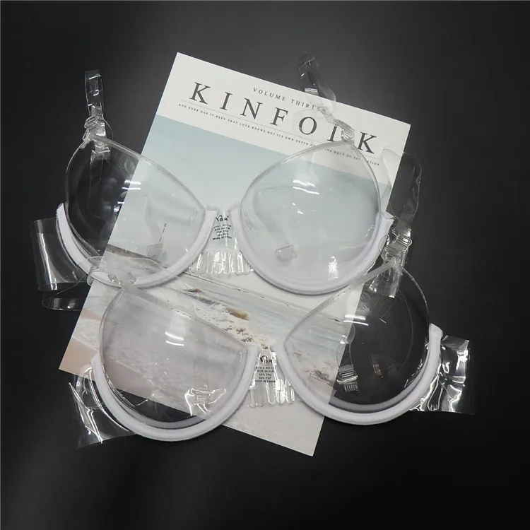 

Wholesale 100 pcs Push Up Women Underwear PVC Push Up Bra Transparent Clear Bra Ultra-thin Strap Invisible Bras