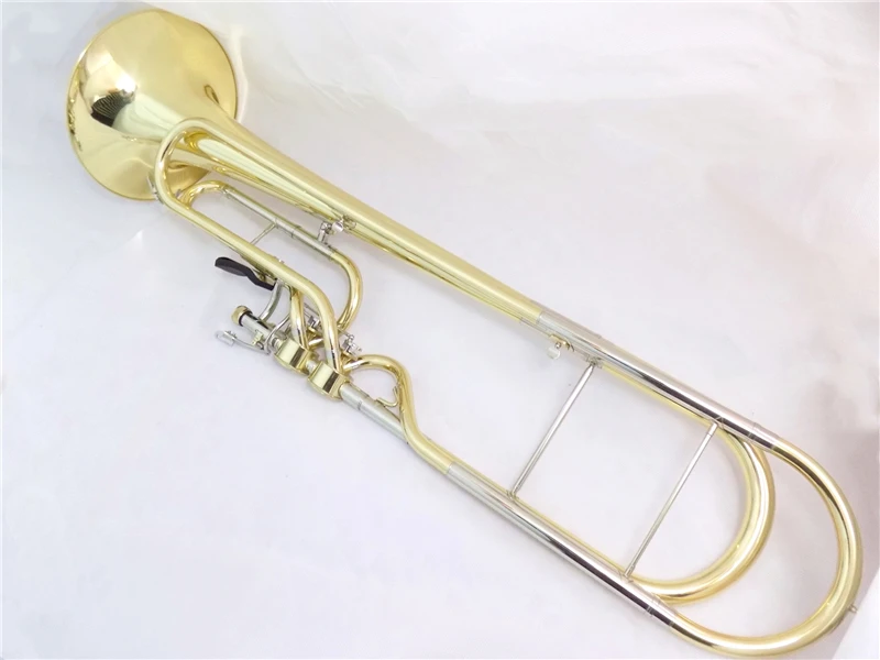 F ключ trabass Trombone с Чехол мундштук желтый латунный trabass Trombone Музыкальные инструменты посеребренные