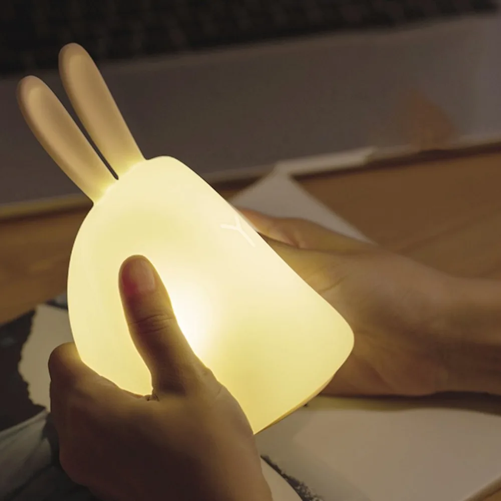 Жировая лампа кролик usb Силиконовая милый led Изменение цвета зарядки Красочные pat