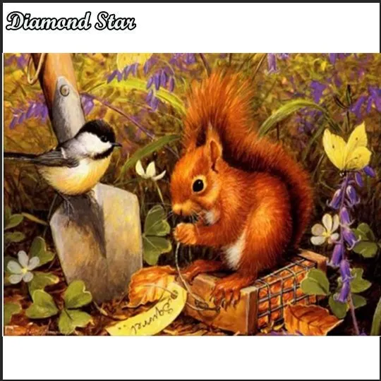 

Полностью квадратные алмазы 5D Сделай Сам Алмазная вышивка белка Алмазная вышивка Стразы мозаика украшение подарок