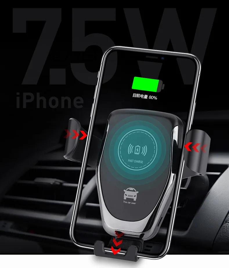 Febidea автомобильное Qi Беспроводное зарядное устройство для iPhone XS Max X 8 huawei mate 20 Pro |