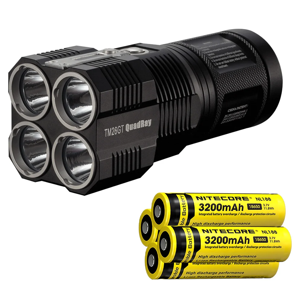 Оптовая продажа NITECORE TM26GT крошечный Монстр 704 м Луч расстояние OLED дисплей 3500LM 4LED
