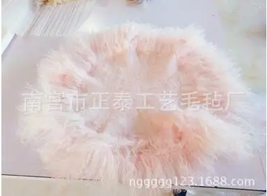 Круговой диаметр 60 см пушистый шерстяной флисовый наполнитель для корзины из