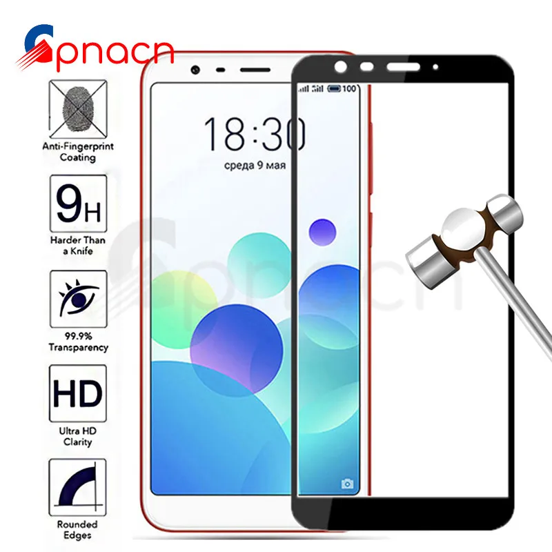 9D Protective Glass on the For Meizu M6 M5 M3 Note M5S M5C M6S M6T M3S M8 Pro 7 Plus Tempered Screen Protector Glass Film Case