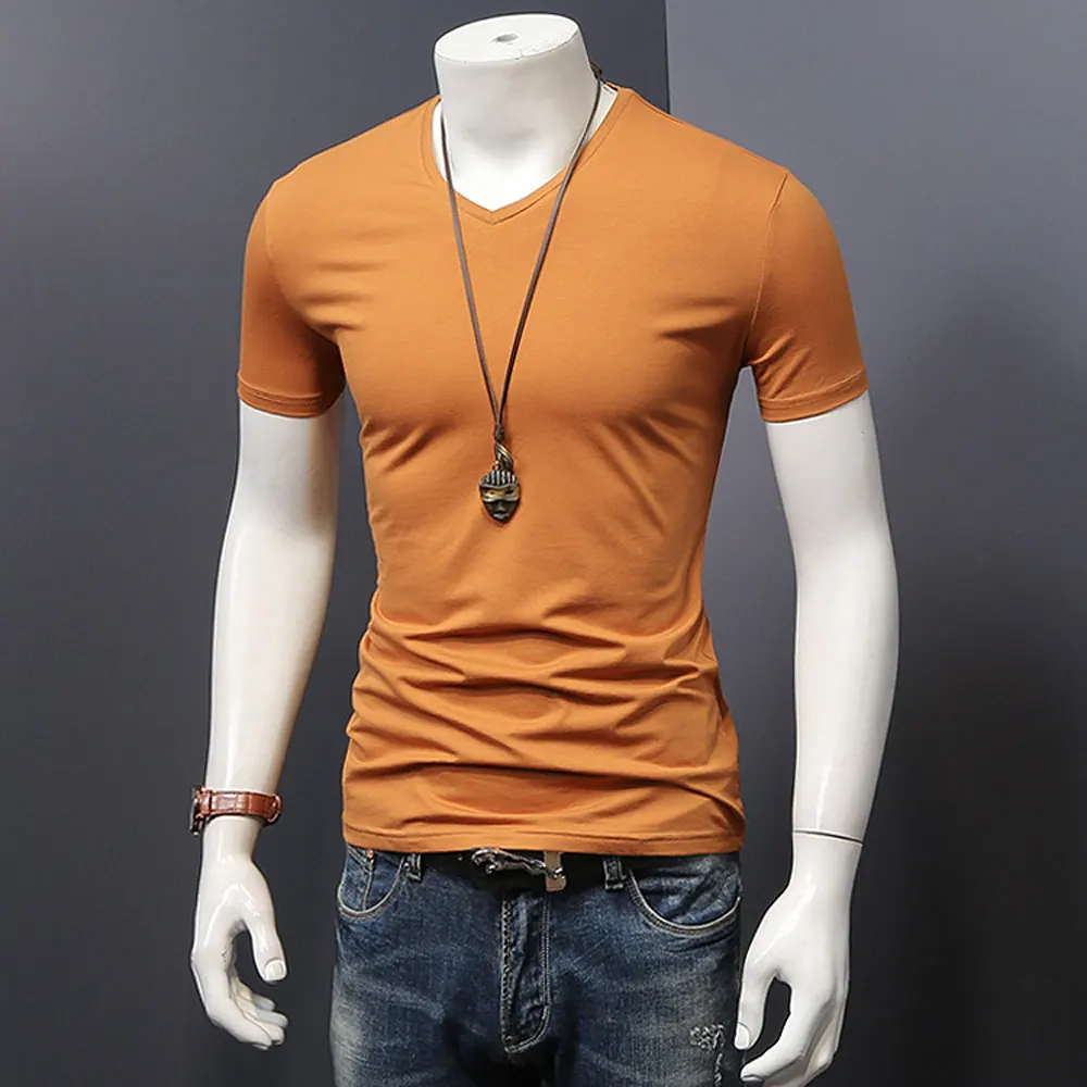 Футболка MYDBSH мужская с коротким рукавом Повседневная модная тенниска однотонная