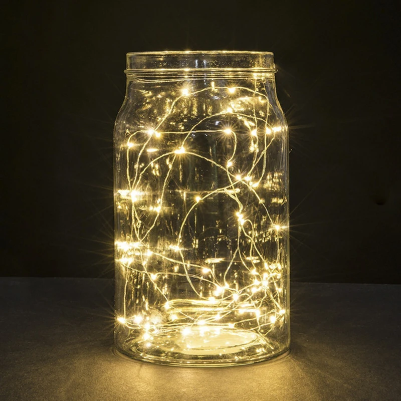 Copper Led String Lights 2M 20Led Battery operater waterproof Outdoor use decoration Lamps fun life high quality 8 colors | Дом и сад