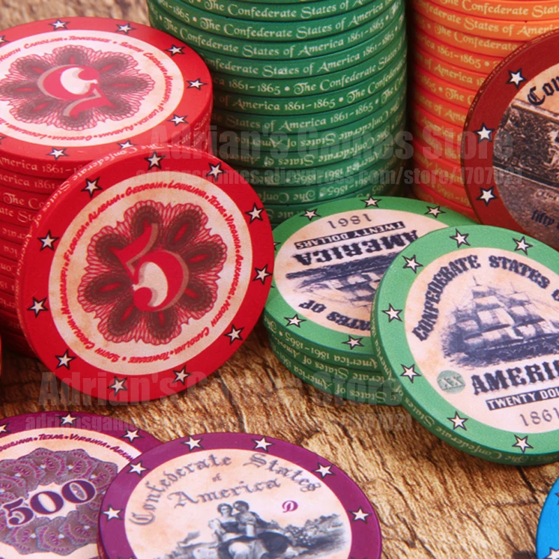 Ретро Американский история Керамика Фишки для покера Pokerstars Двусторонняя Дизайн