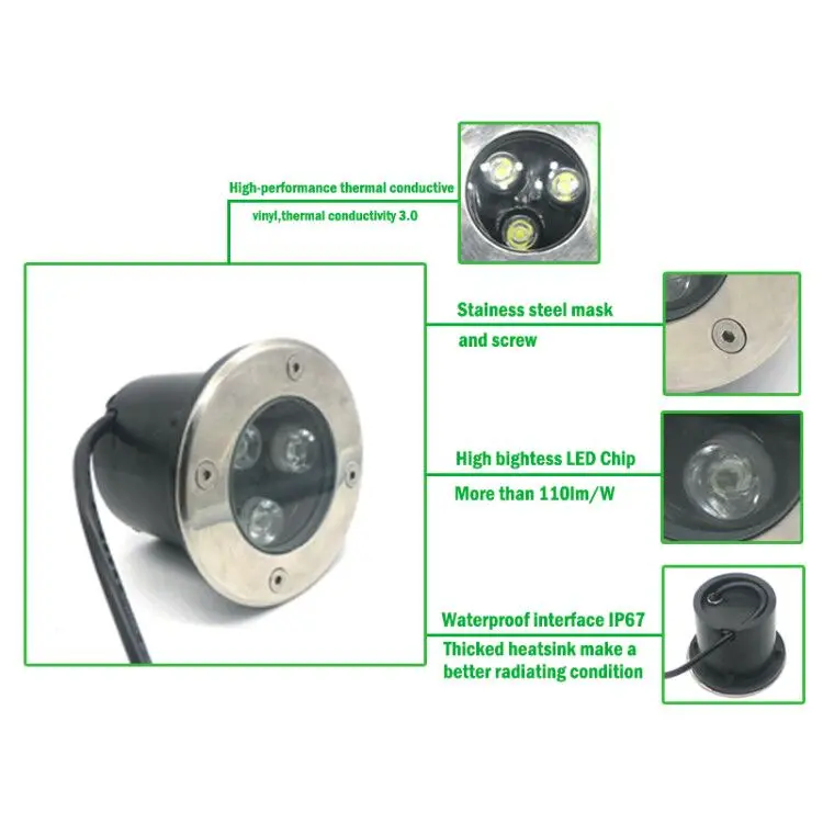 SZYOUMY 10 комплектов 3 Вт RGB LED наземный свет открытый DC 12 В AC 85 265 в напольный