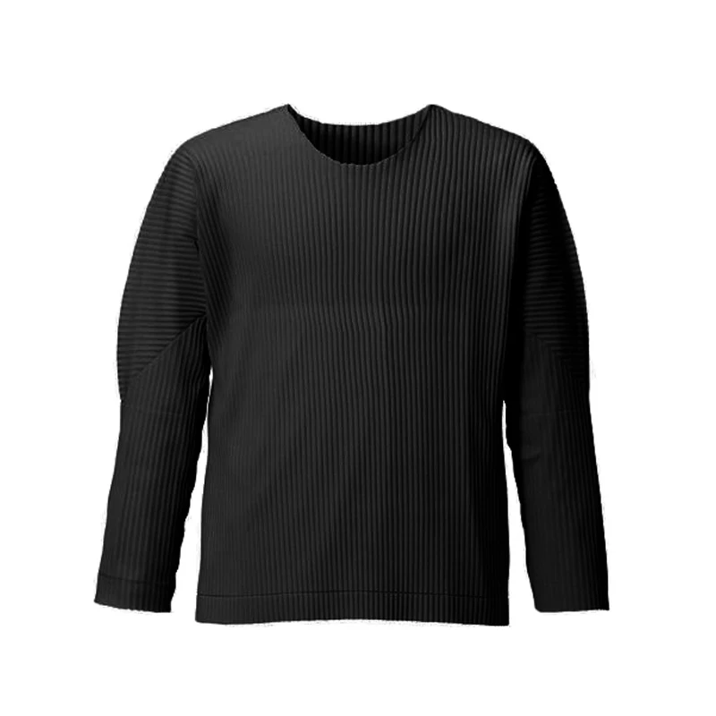 Новая одежда Miyake нижняя рубашка Весенняя мода ЯПОНСКИЙ СЛОЖЕННЫЙ длинный рукав футболка