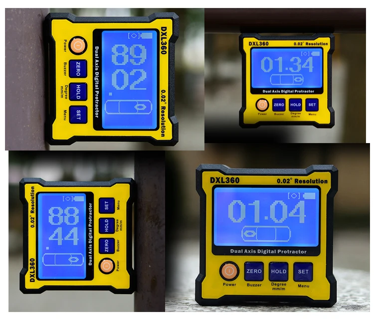 Horizontal Ruler Mini High Precision Two-axis Digital Display Multifunctional Home Decoration Tool DXL360