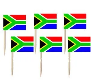 

DHL free shipping Factory wholesale 65mm Banner /Advertising /Promotional Flag (toothpick flag)-South Africa flag