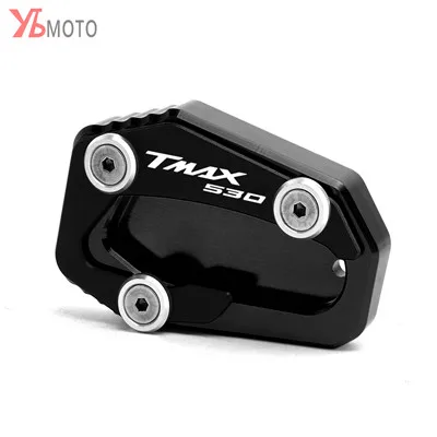 Side Stand Black Kickstand боковая подставка удлинитель увеличенная пластина и масляный наполнитель заглушка для Yamaha t-max TMAX 530 SX DX TMAX530 - Цвет: Side Stand Black