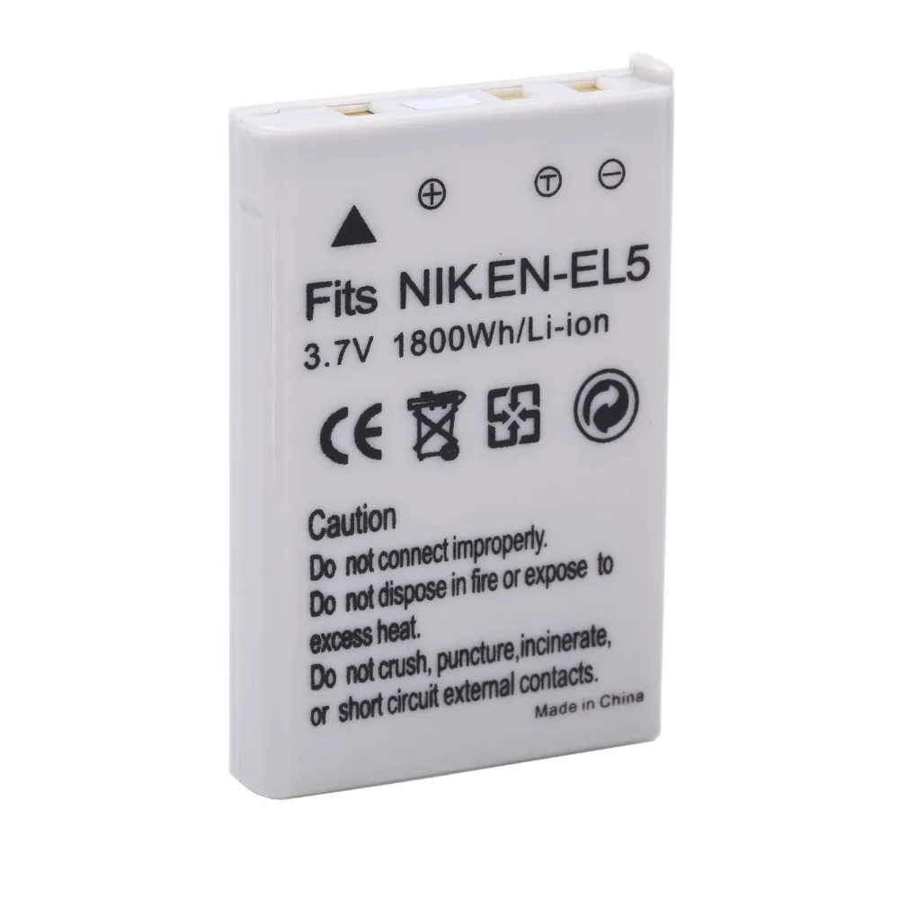 2 шт./лот 1800 мА/ч EN EL5 ENEL5 RU батареи для камеры NIKON Coolpix P530 P520 P510 P100 P500 P5100 P5000 P6000 P90 P80