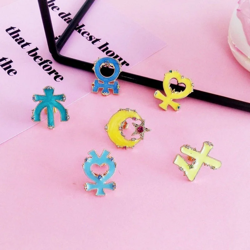 Аниме Сейлор Мун Луна Сенши значок брошь Косплей Костюм палочка|sailor brooch|brooch sailor
