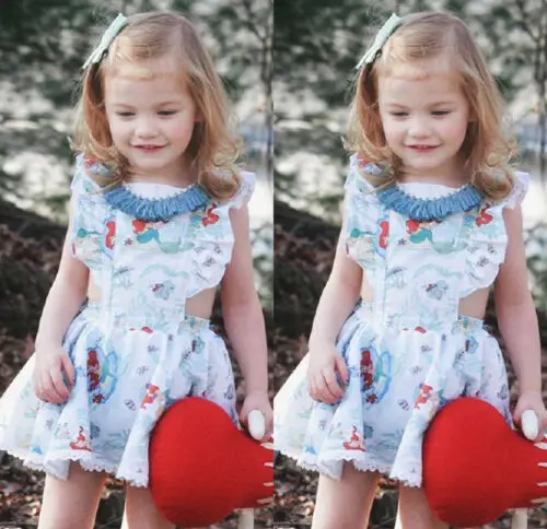 2019 Newborn Baby Girls Lace Tutu Romper Fancy Dress Outfits Kids Costume Cute Neck Summer Clothing | Детская одежда и обувь