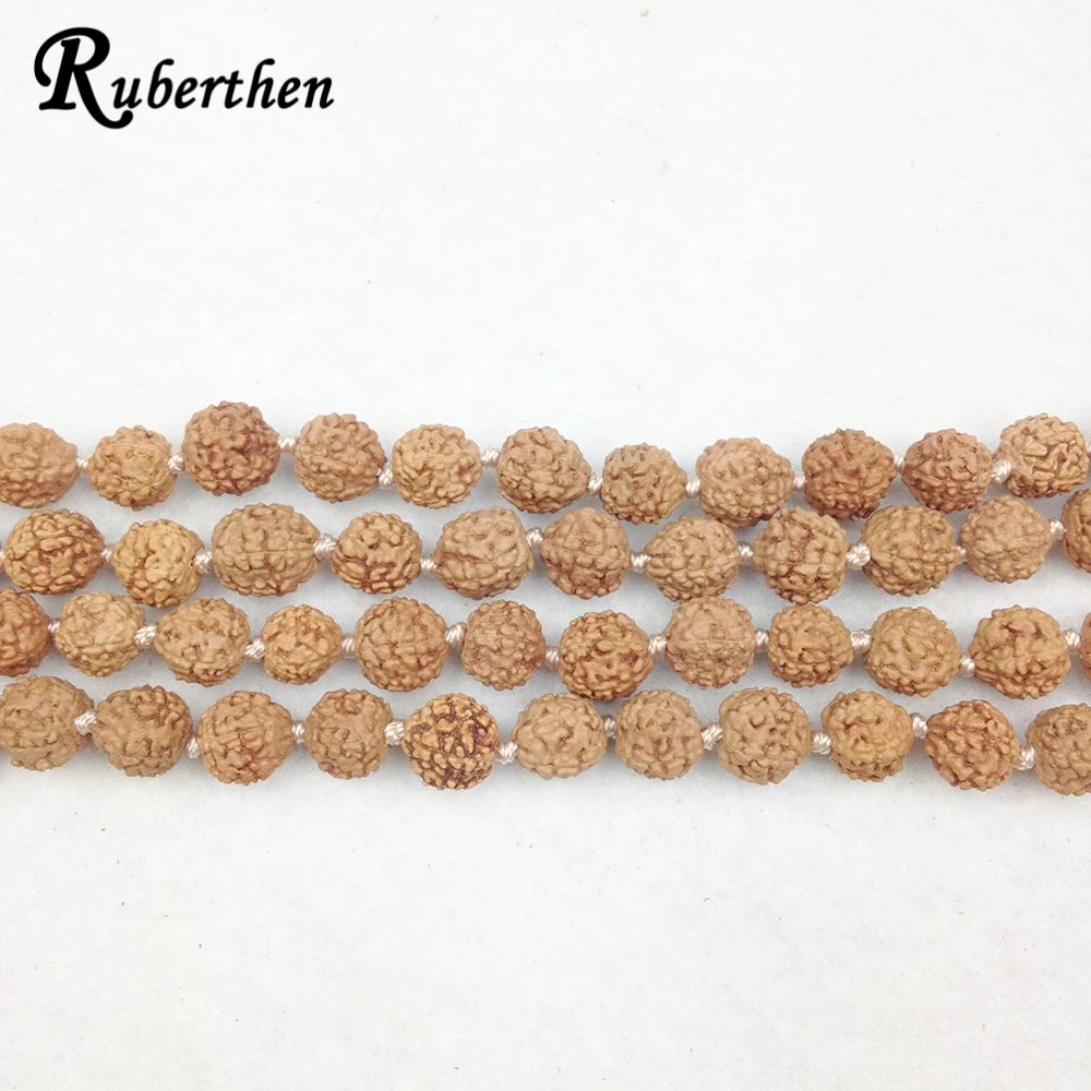 Ruberthen Rudraksha Mala ожерелье ручной работы с оранжевыми кисточками традиционные