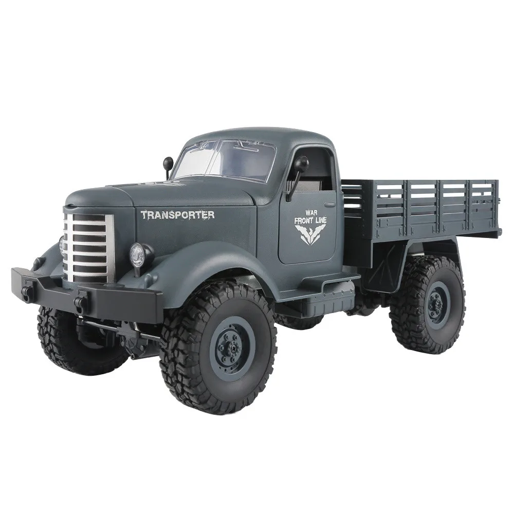 Q61 Blue JJRC Q60 1:16 RC грузовик с дистанционным управлением 2,4G 6WD гусеничный внедорожный военный грузовик RTR игрушки для детей Радиоуправляемые светодиодные машины - Цвет: Q61 Blue