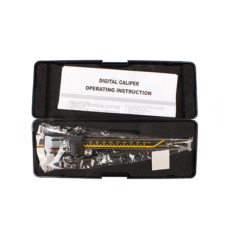 

FGHGF 150mm 6-inch Electronic Digital Vernier Calipers Stainless Steel Specifications Micrometer LCD Measurement Scale Tool