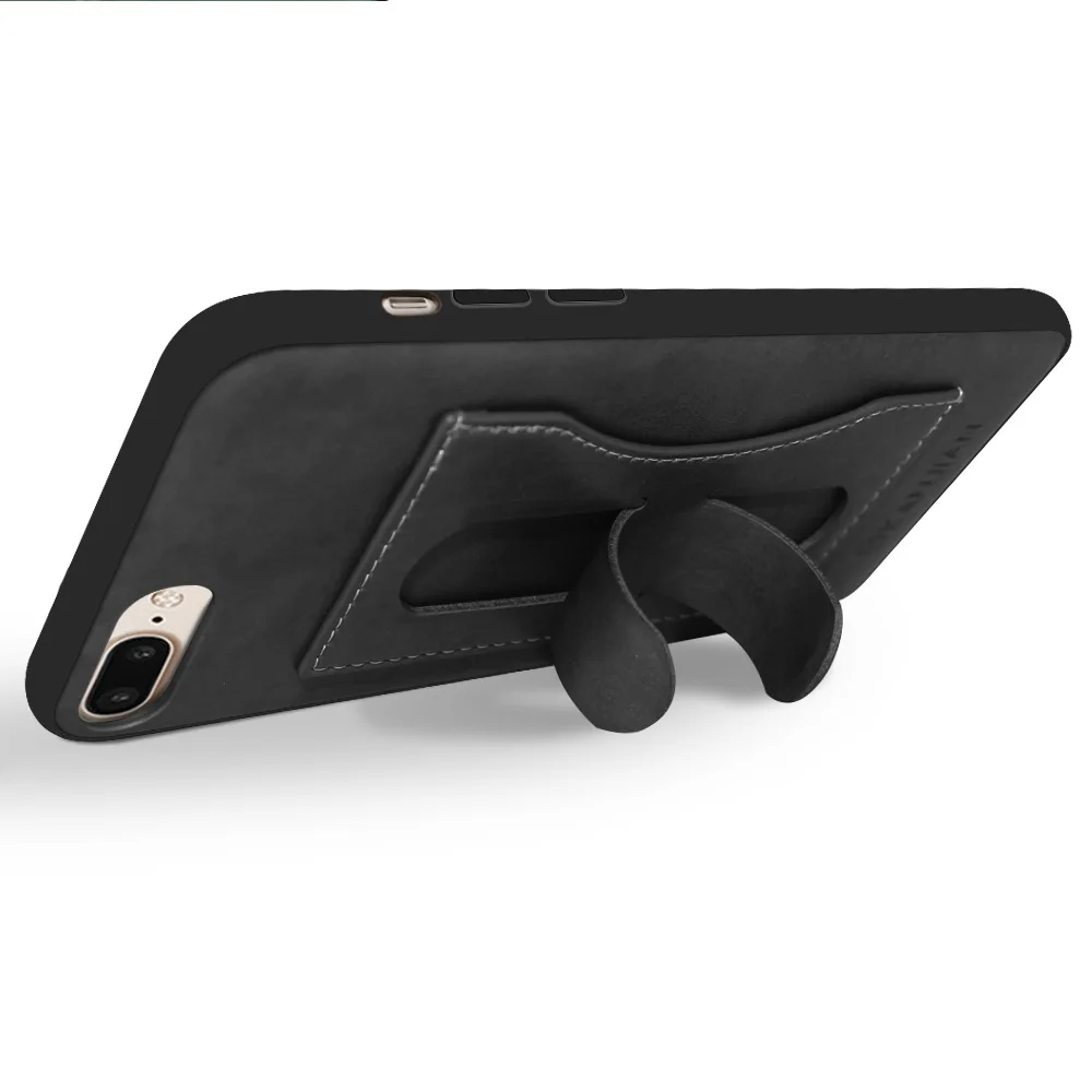 SFor-Funda de tel&eacute;fono para Apple Iphone 8, carcasa de cuero PU con tapa y ranura para tarjeta de TPU para Apple Iphone 8, Funda para Iphone 7 de 4,7 pulgadas-5