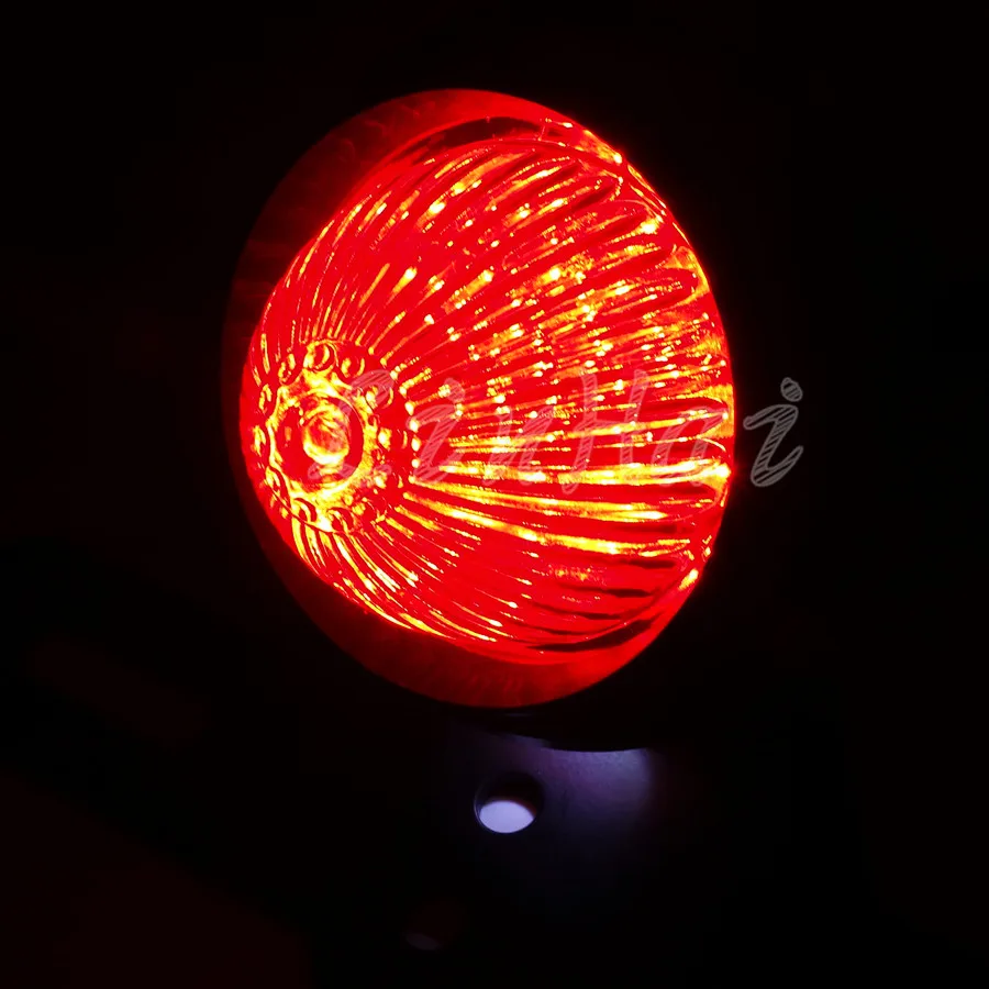 Мотоциклетный черный металлический цилиндрический светодиодный задний стоп