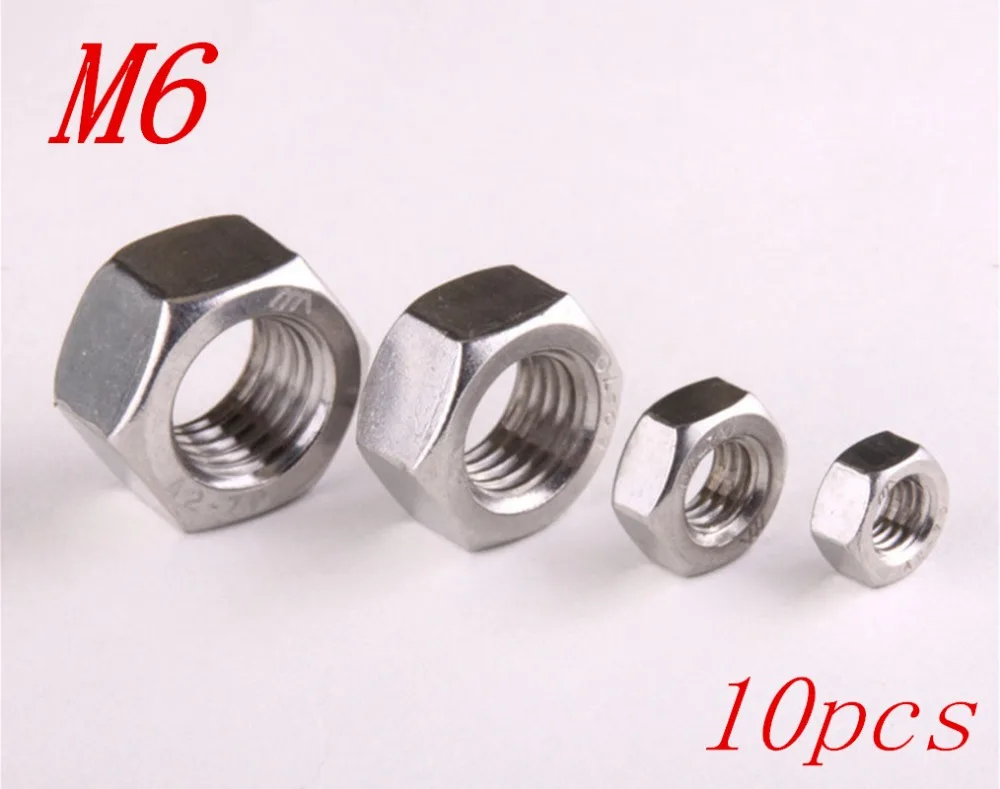 

Метрическая нить M16 304, шестигранные гайки из нержавеющей стали, 10 шт./лот, бесплатная доставка