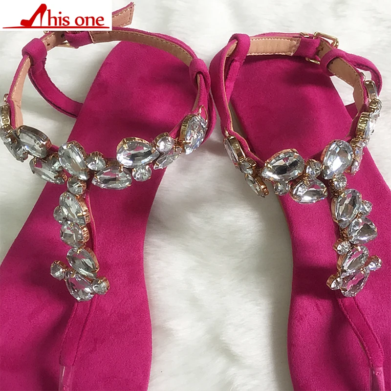 

Woman Sandals 2019 Bohemian Summer Shoes Women Flat Sandals Beach Shoes Crystal Beach Sandals Casual Shoes plus size 35-47