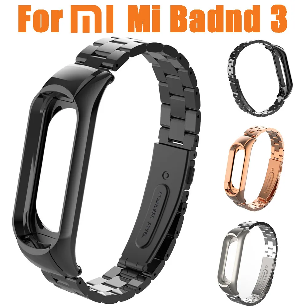 HIPERDEAL для Xiaomi Mi Band 3 модный роскошный браслет из нержавеющей стали с металлическим