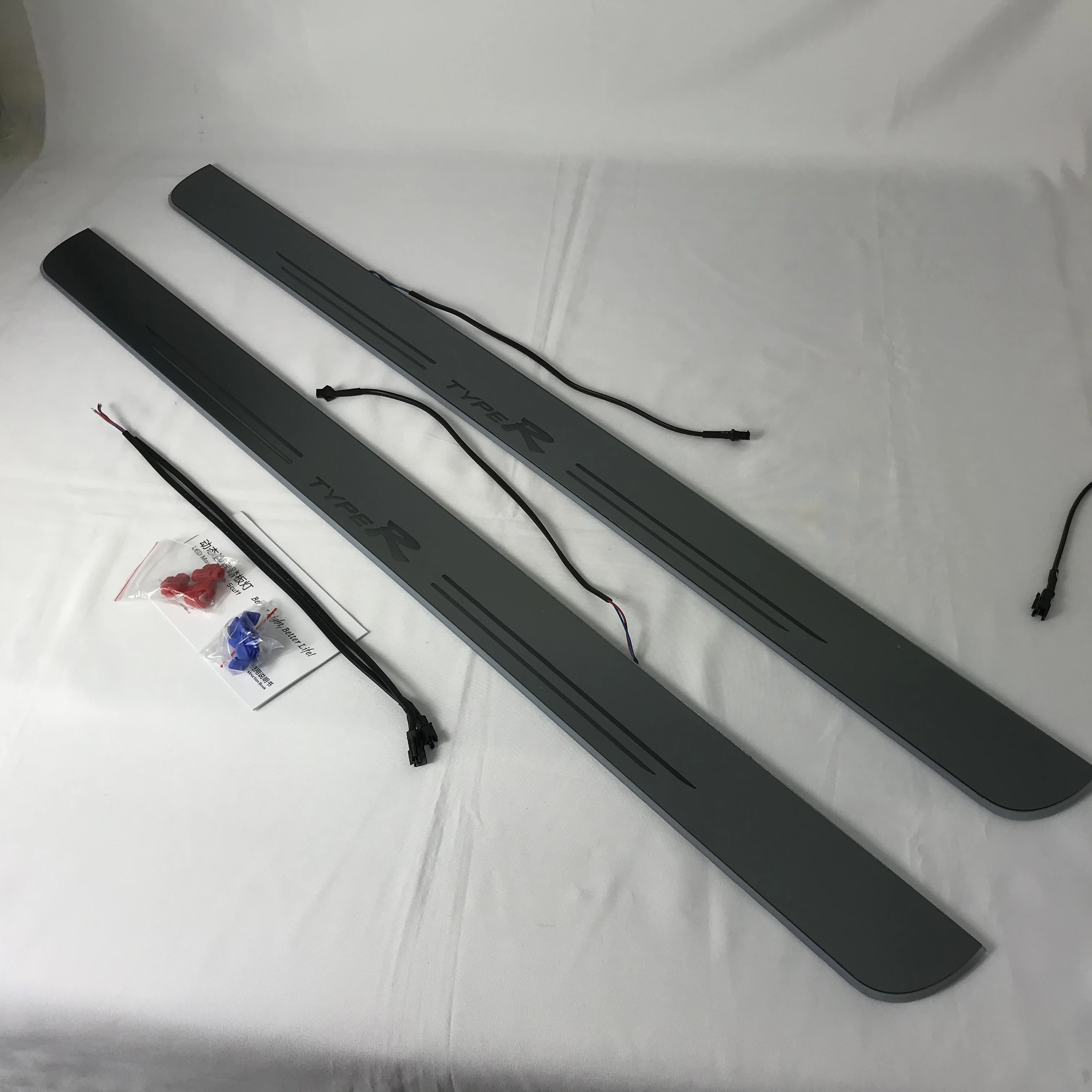 

RQXR led moving door scuff for honda ABA-FN2 civic type R coupe dynamic door sill plate flat lining overlay Flow/fixed light