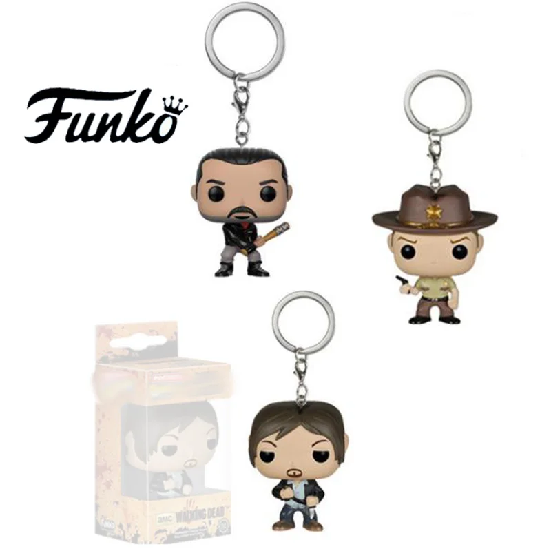 Funko pop The Walking Dead фигурка брелок игрушки дарил Диксон Неган Рик Граймс карманные