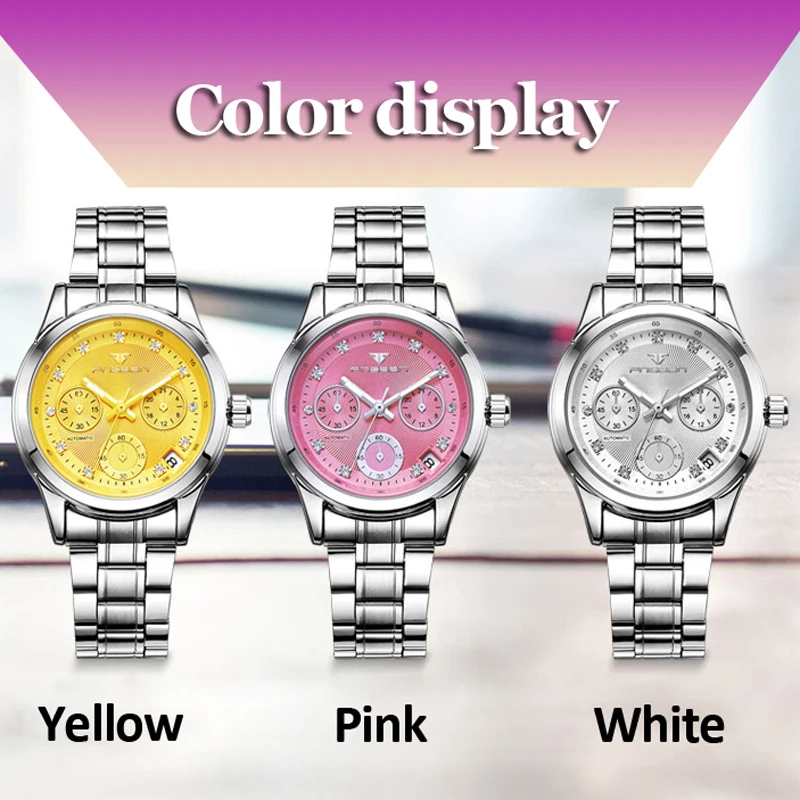 Montre Femme модные женские часы полностью автоматические механические наручные с