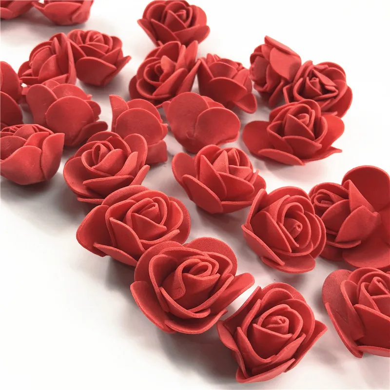600PCS PE ROSE red Подарок на день Святого Валентина, сделай сам, форма для Мишки из пенопласта, 600 шт., ПЭ, искусственные розы, головки цветов, роза, медведь, собака, форма, аксессуары, сумка, набор инструментов - Цвет: 600PCS PE ROSE red