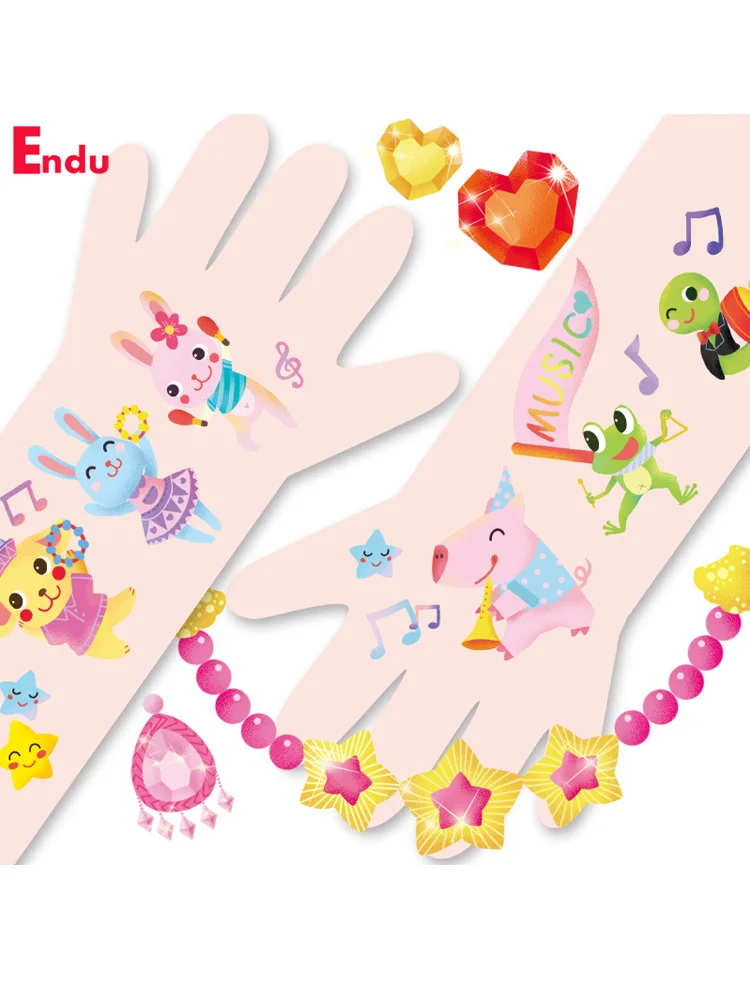 Безопасные детские милые Мультяшные водонепроницаемые наручные ногти лицо тело