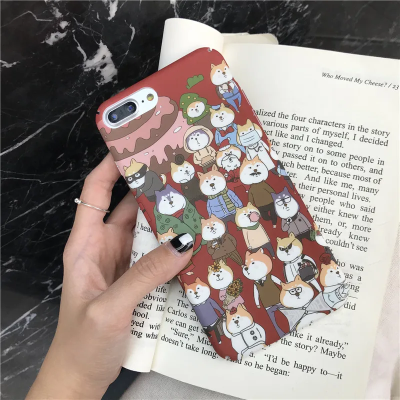 Mouplayca смешной Акита Шиба ину щенок Жесткий PC чехол для телефона Fundas Coque iphone 7 7Plus 6 6S