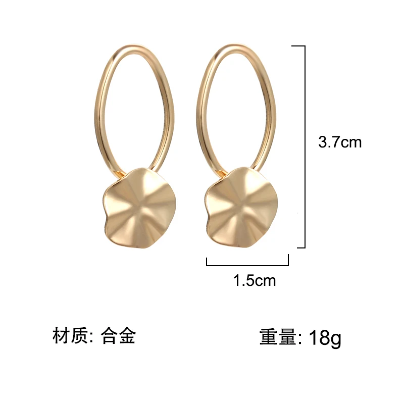 Модные металлические серьги с цветком Романтические Золотые Серебряные длинные