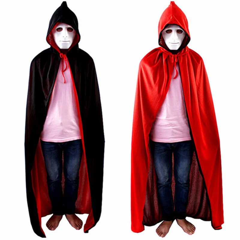 

Halloween witches collar black and red cape cloak cosplay vampire cape worn on both sides of the double cloak T19141